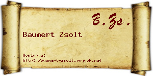 Baumert Zsolt névjegykártya